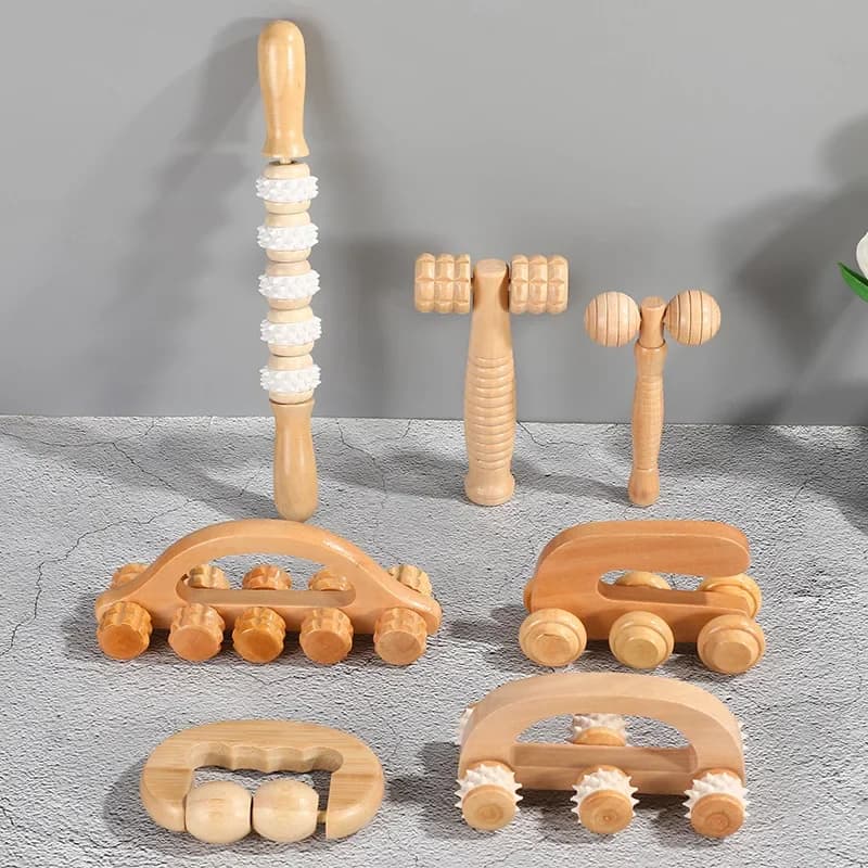 Rouleau de massage en bois 2026