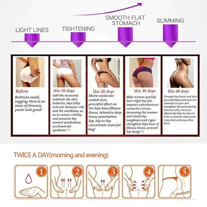 Fesse agrandir bout à bout huile essentielle bout à bout soulever raffermissant gros hanche améliorer crème fesses sein dodu croissance Sexy BodyCare