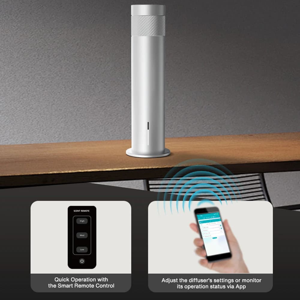 Diffuseur d'huiles essentielles électrique intelligent 200m³ – Distributeur de parfum sans eau pour la maison et l'hôtel