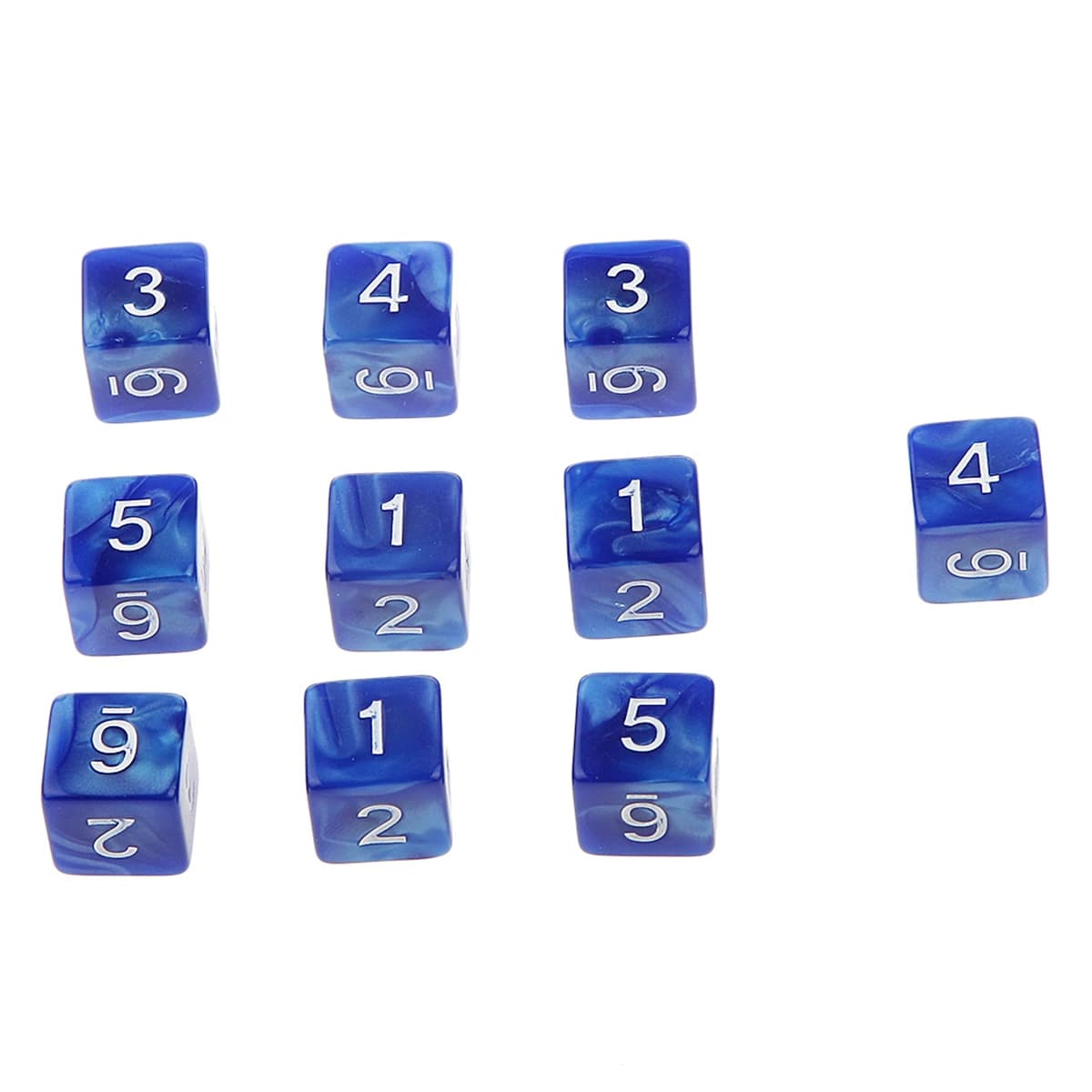 Nouveau jeu de 10 dés D6 de 16 mm en acrylique bicolore rouge et noir pour les jeux de rôle sur table DND