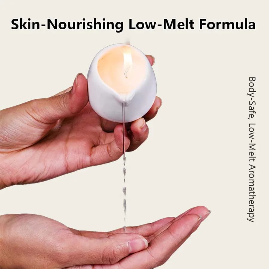 Bougie de massage naturelle parfumée aux fruits. Chaleur faible. 1,69 oz, cire de noix de coco. Hydratant. Pour la maison et la Saint-Valentin. Luxe naturel. Apaisant