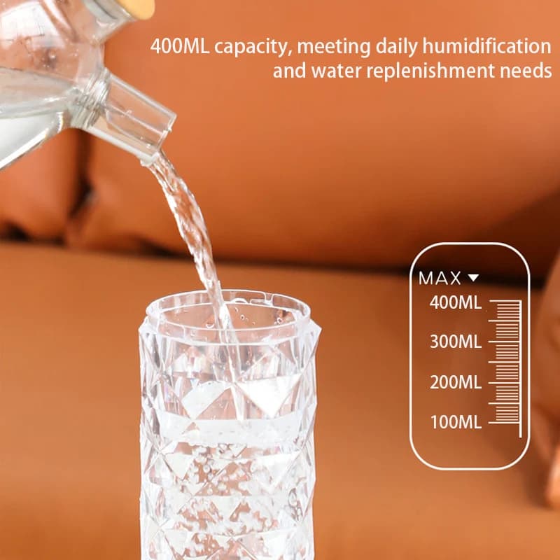 Humidificateur d'air USB 400ML, diffuseur d'arôme, purificateur d'huile essentielle, brumisateur de parfum, lumière RGB, pour voiture, maison, chambre à coucher