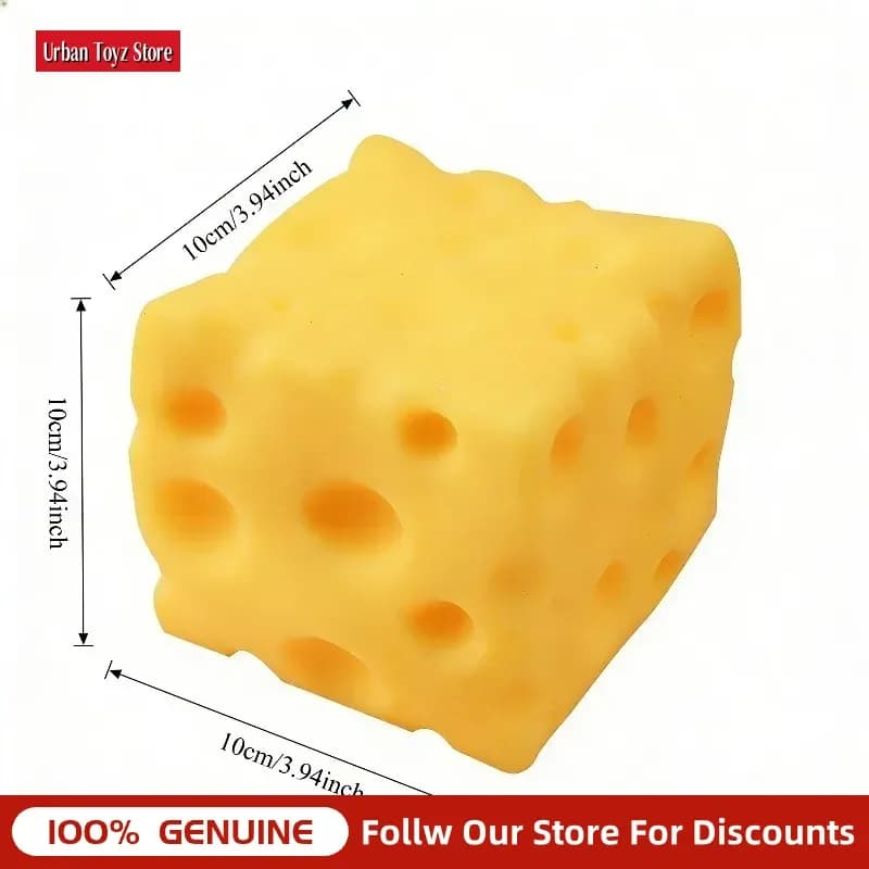 Jouet géant à presser en forme de fromage