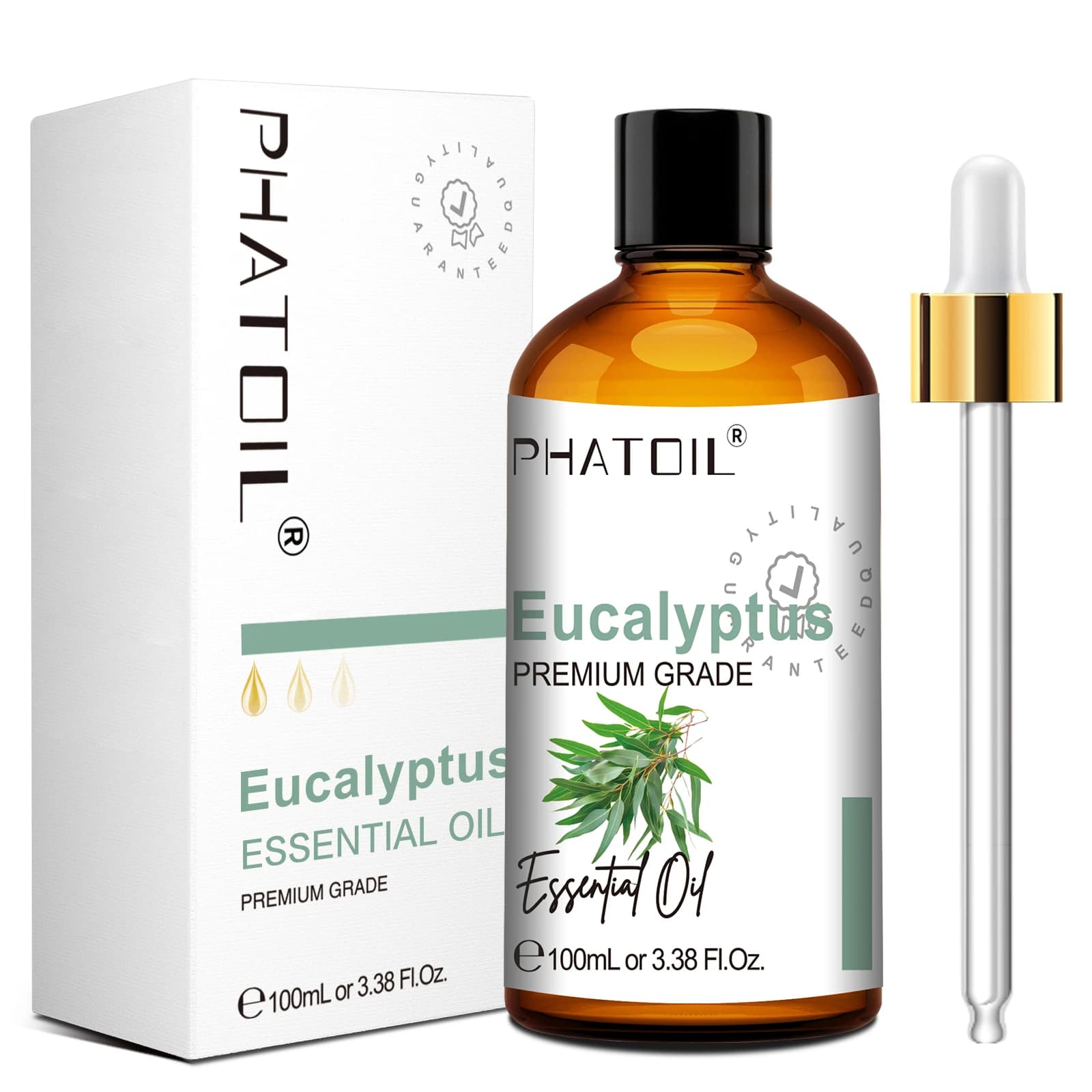 Huile Essentielle Naturelle PHATOIL pour Diffuseur et Fabrication de Bougies - 100ml - Bois de Santal, Eucalyptus, Citronnelle, Lavande, Vanille