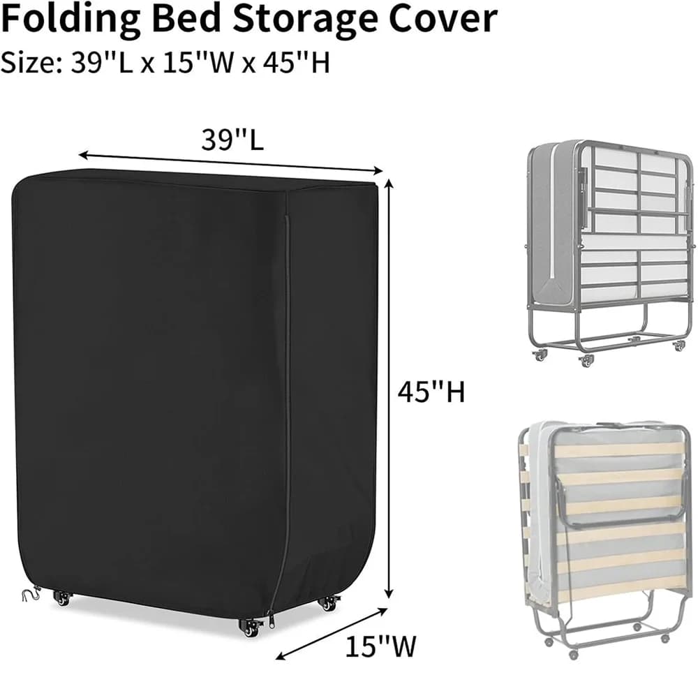 Housse de lit pliant anti-poussière et imperméable, grande housse de lit de camping, facile à mettre et à enlever