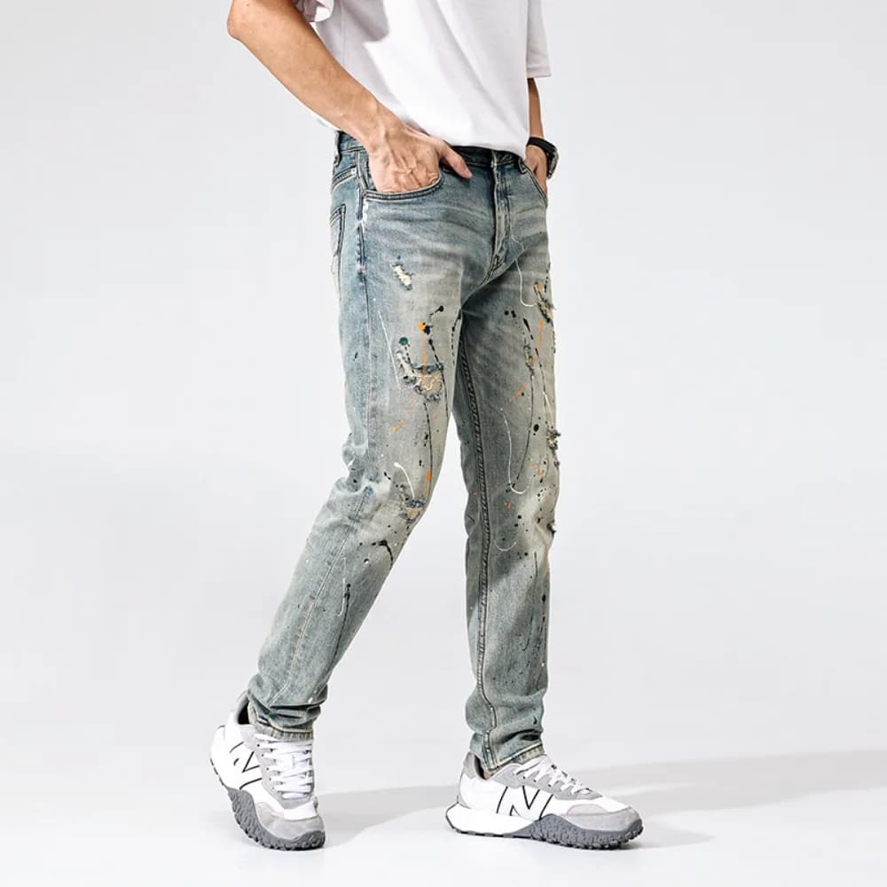 Jean droit Slim pour hommes