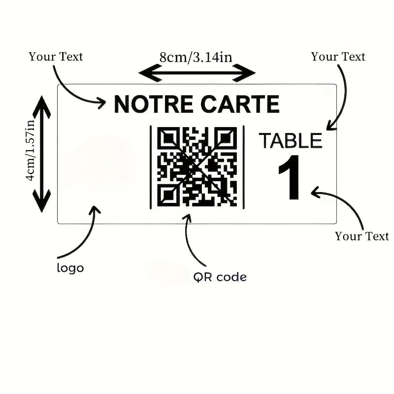 Plaque personnalisée avec code QR gravé - Panneau imperméable
