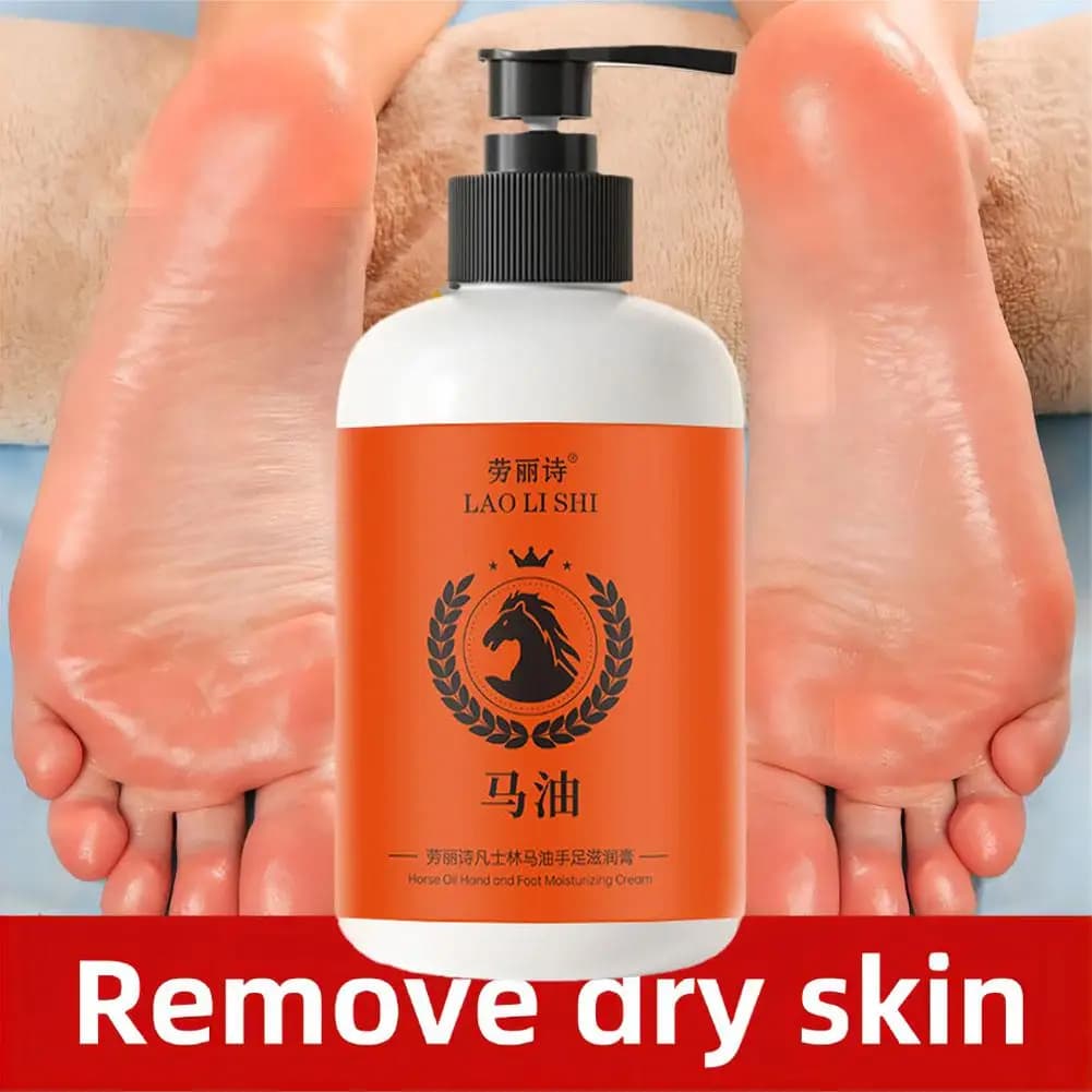 Crème hydratante pour les mains et les pieds à l'huile de cheval 300g Laolishi, lotion hydratante pour le corps, soin des mains, anti-fissures, anti-dessèchement 300g