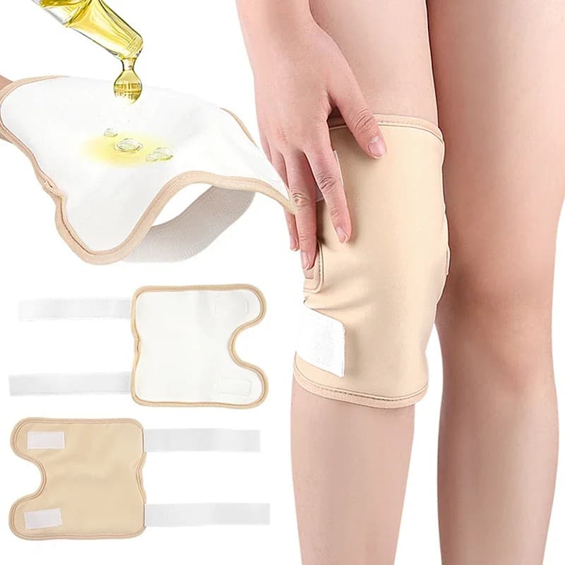 Pack d'huile de ricin réutilisable, articulations du genou et du coude, coussinets de compression d'huile de ricin, enveloppes réglables, aide à l'auto-conditionnement, soins des Muscles