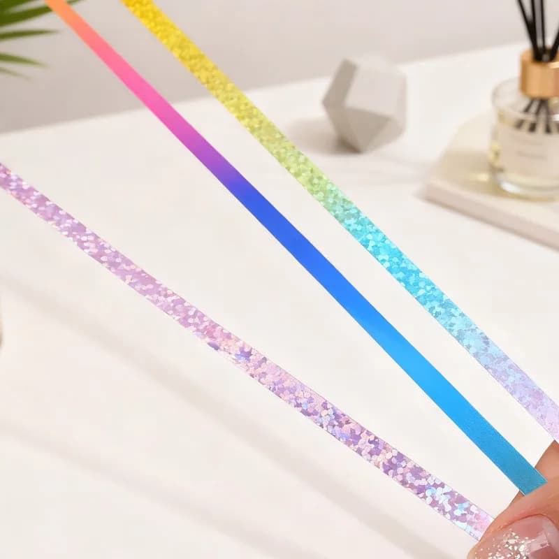Rouleau de ruban arc-en-ciel à friser, 200 m/rouleau, emballage cadeau, bricolage, rouleau de rubans bouclés en métal brillant coloré, décoration de mariage et d'anniversaire