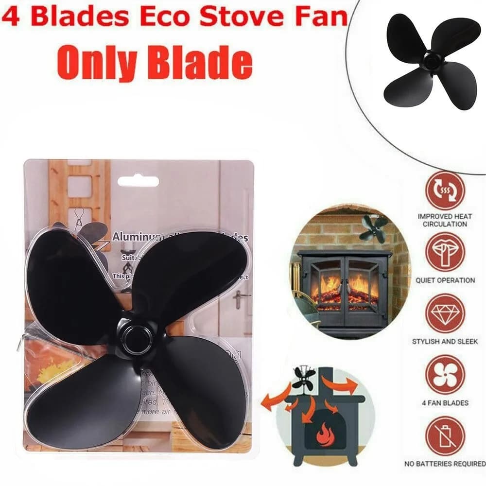 Ventilateur de poêle à bois à 4 pales