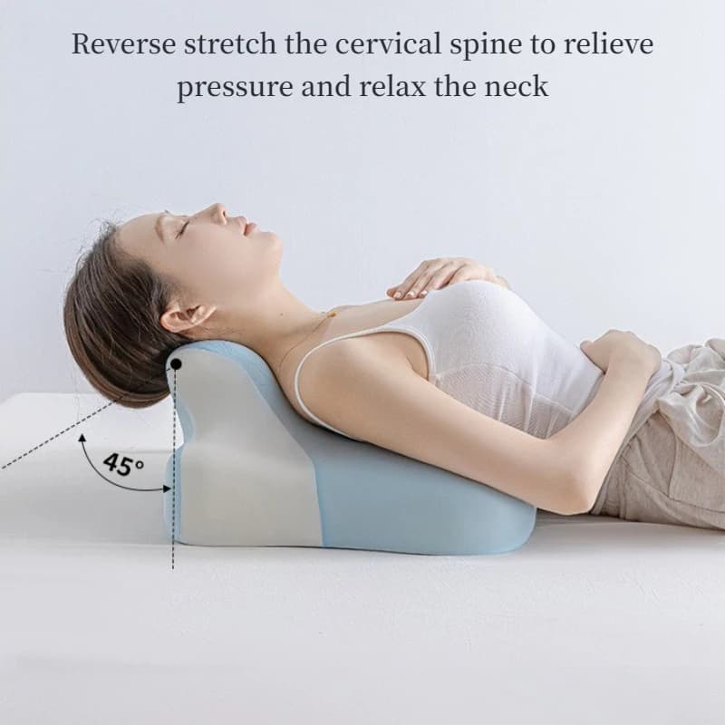 Oreiller de sommeil ergonomique en mousse à mémoire de forme pour le sommeil profond, soutien cervical confortable pour la colonne vertébrale