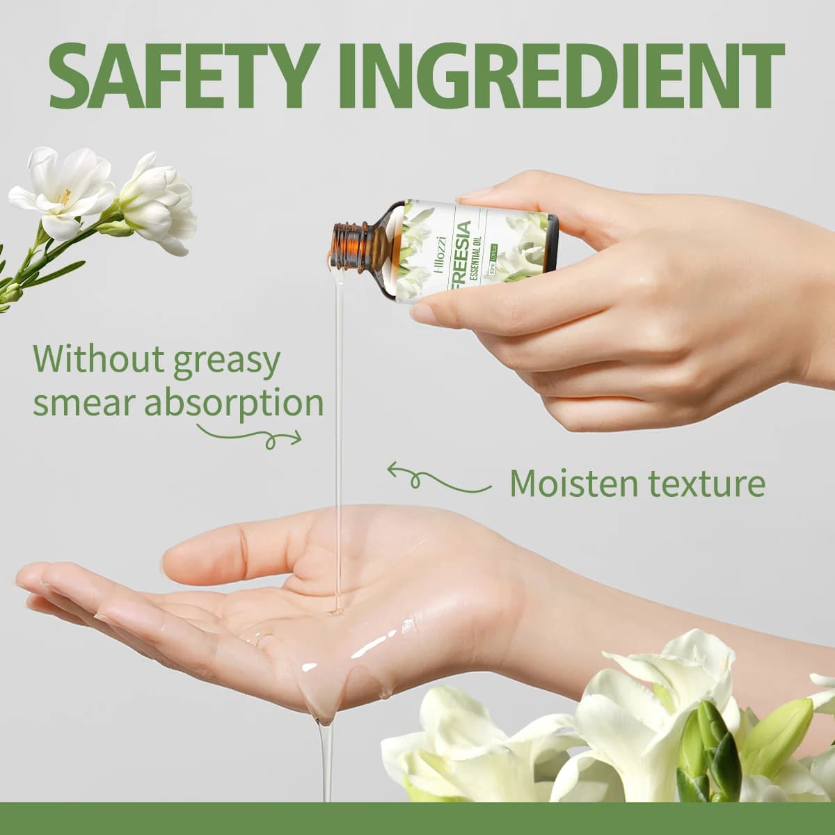 L'huile essentielle de Freesia a un arôme frais et est doux sans irritation. Il convient à l'aromathérapie et à la fabrication de bougies DIY