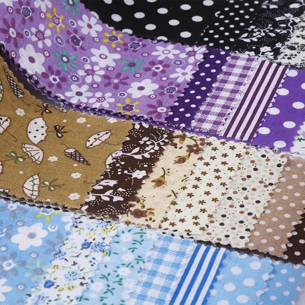 Ensemble de bandes de tissu en coton en rouleau de gelée prédécoupé, matériau Patchwork imprimé/uni pour bricolage Quilting, couture et fournitures artisanales faites à la main