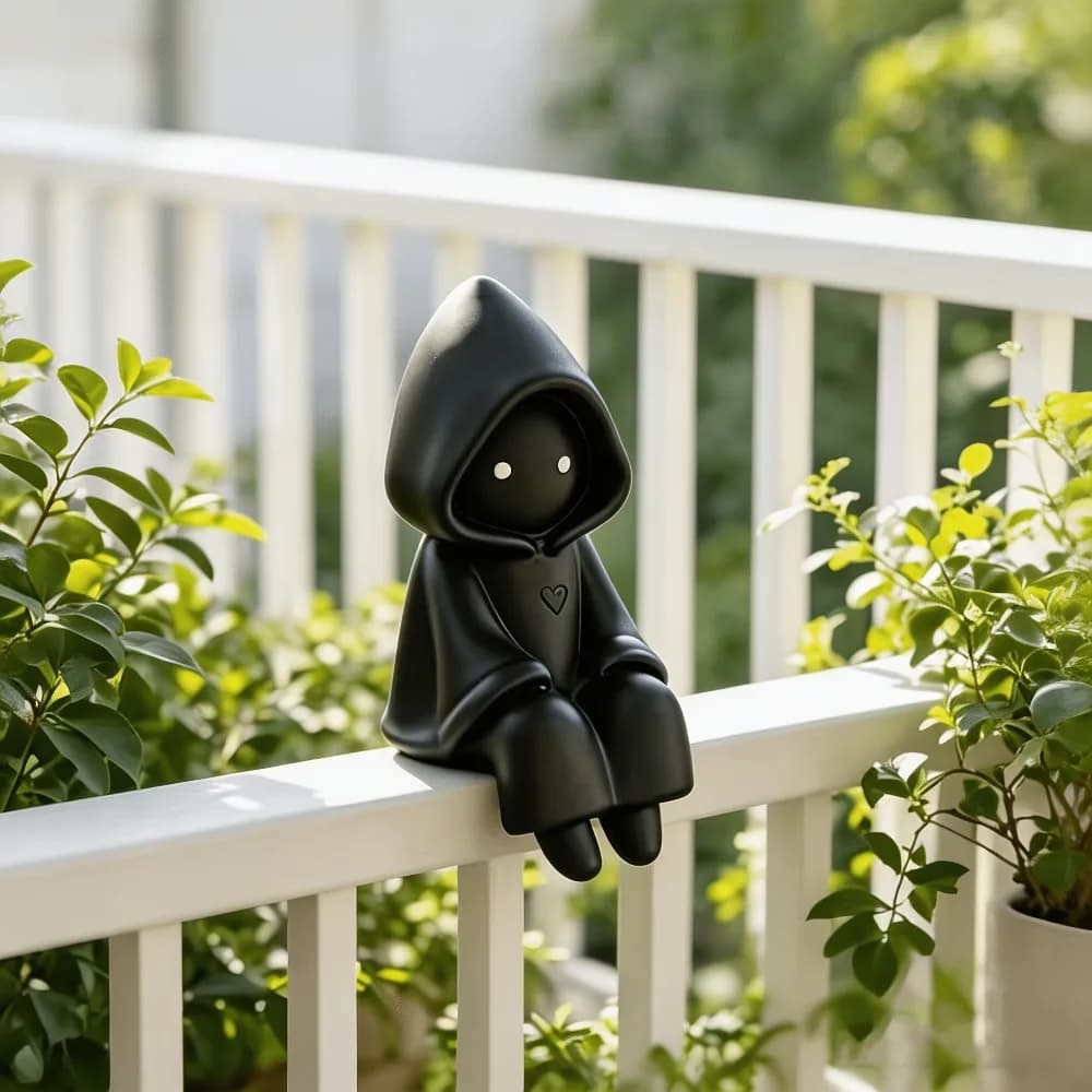 Figurine mystérieuse de la mort à capuche