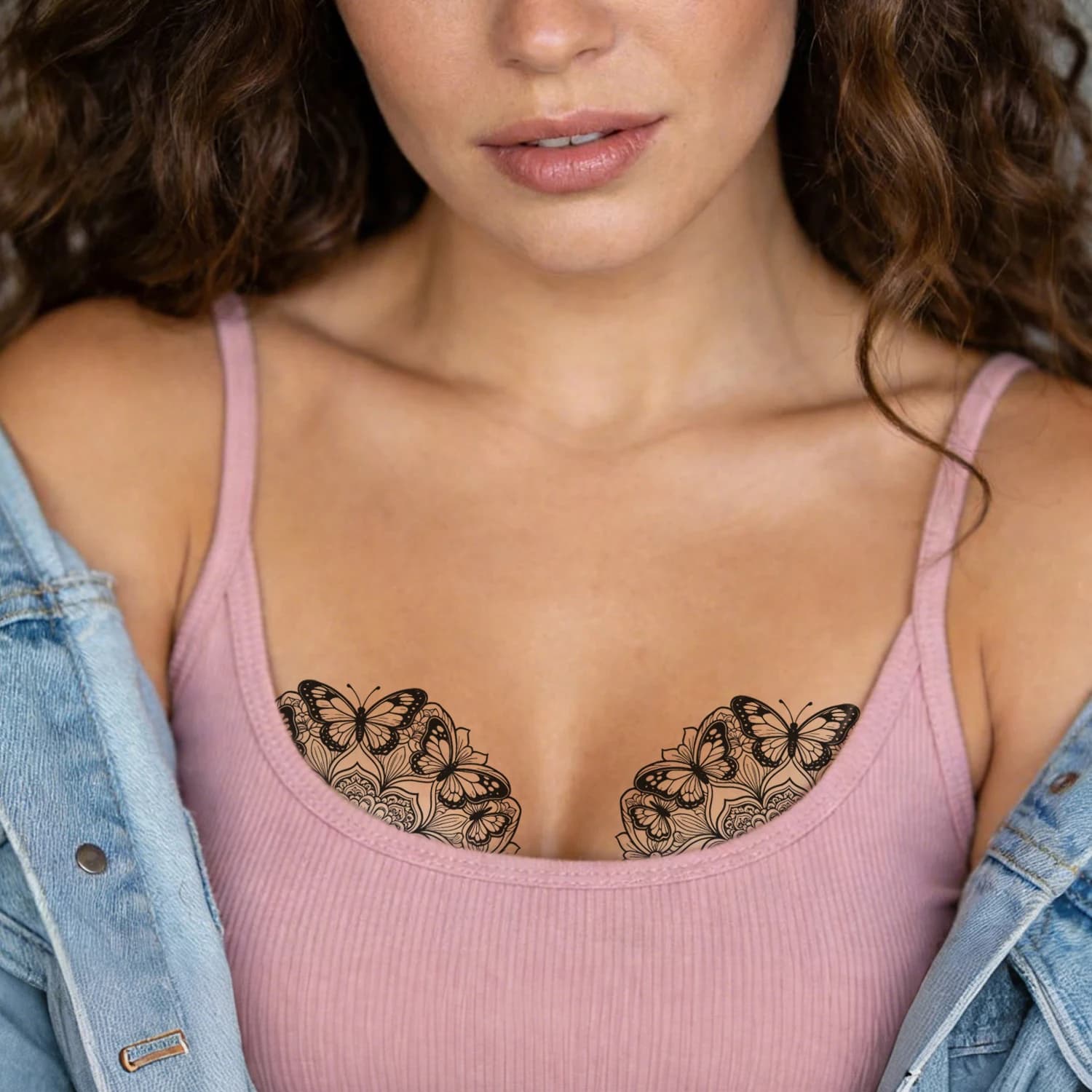 10 feuilles de tatouages sexy pour la poitrine pour adultes