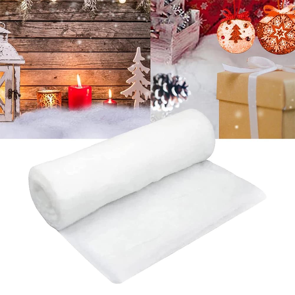 Couverture à Neige Blanche en Coton Doux, Accessoire pour Arbre de Noël, Décorations d'Arbre