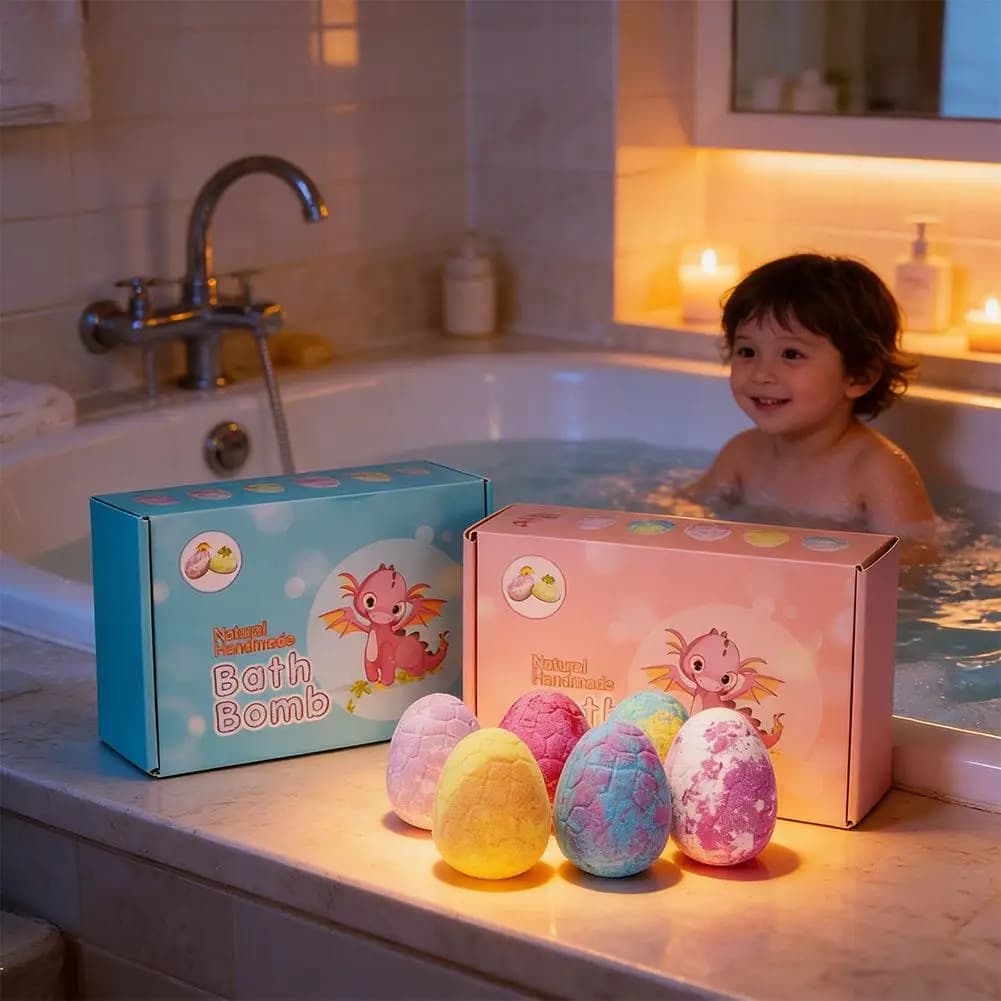 Boules de bain effervescentes aux huiles essentielles, lot de 12, en boîte