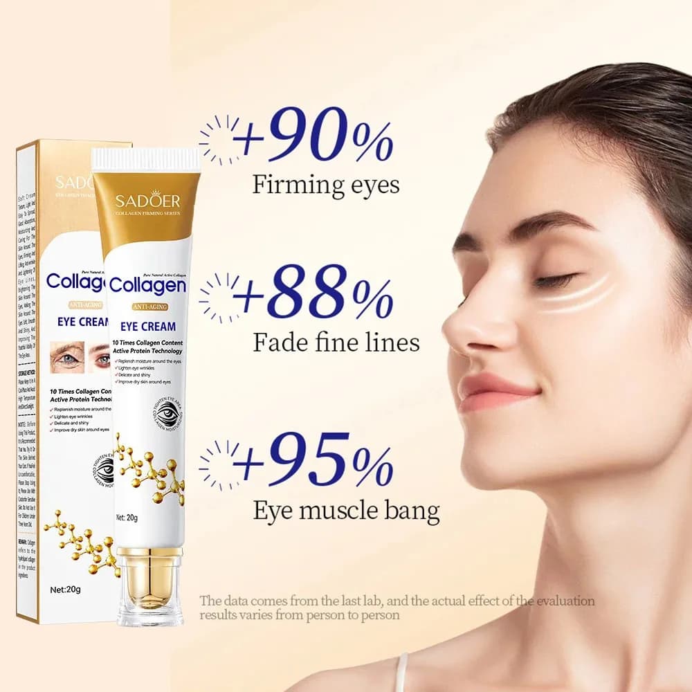 SADOER crème pour les yeux au collagène crème pour les yeux au rétinol Anti cernes sac pour les yeux raffermissant hydratant pour la peau soin de la peau pour les yeux