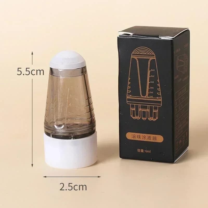 Guide d'application de liquide pour la croissance des cheveux, outil applicateur de cuir chevelu à cinq aiguilles, Mini tête Portable, peigne de Massage à boule d'huile essentielle