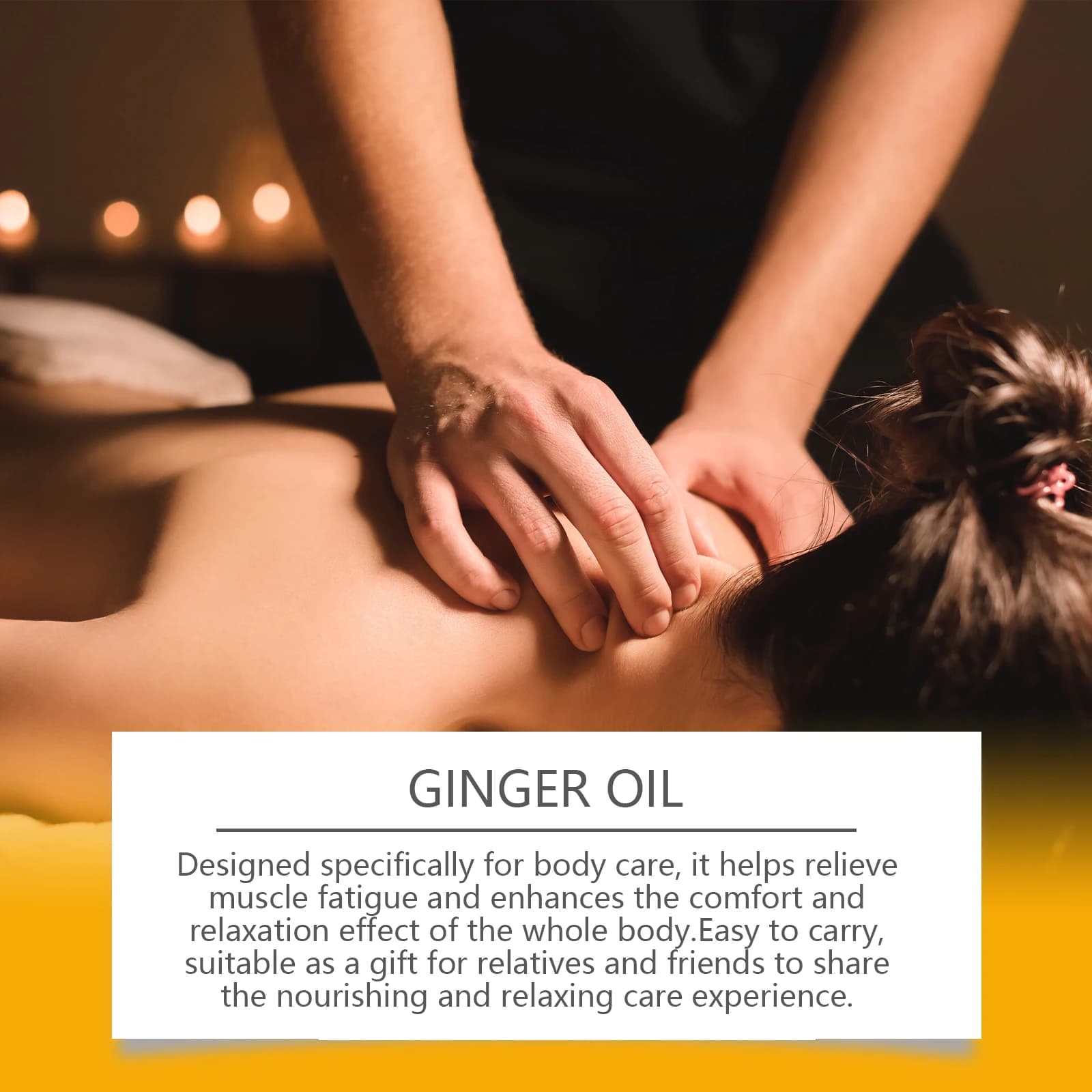 Huile Essentielle de Massage au Gingembre 100ml – Soin Quotidien Raffermissant pour le Corps