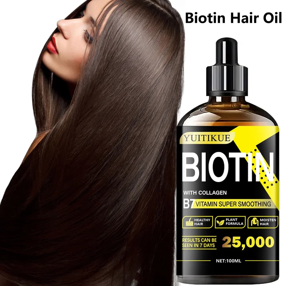Huile de soin au collagène biotine 100 ml - Riche en vitamine B7