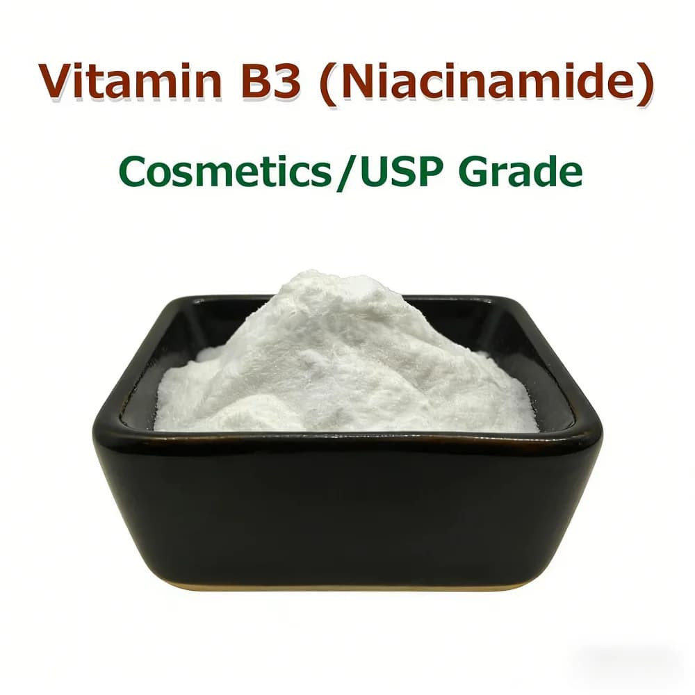 Poudre de nicotinamide VB3, vitamine B3 à 99%, poudre de niacinamide pour blanchir la peau, additif pour émulsion de soin de la peau