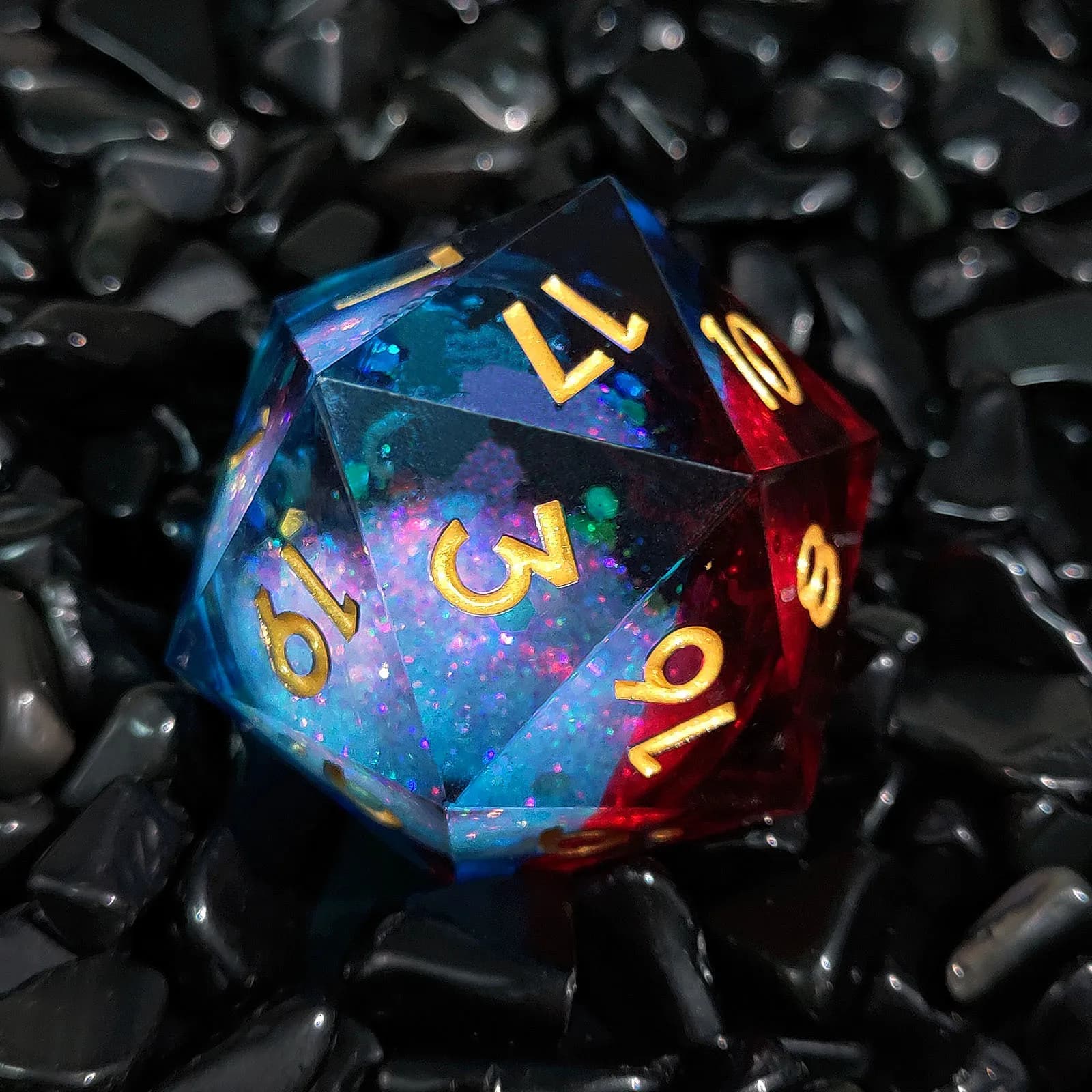 Dés de sable mouvant en résine à 20 faces, noyau liquide de 35mm, DND donjons et Dragons TRPG, jeu de société D20