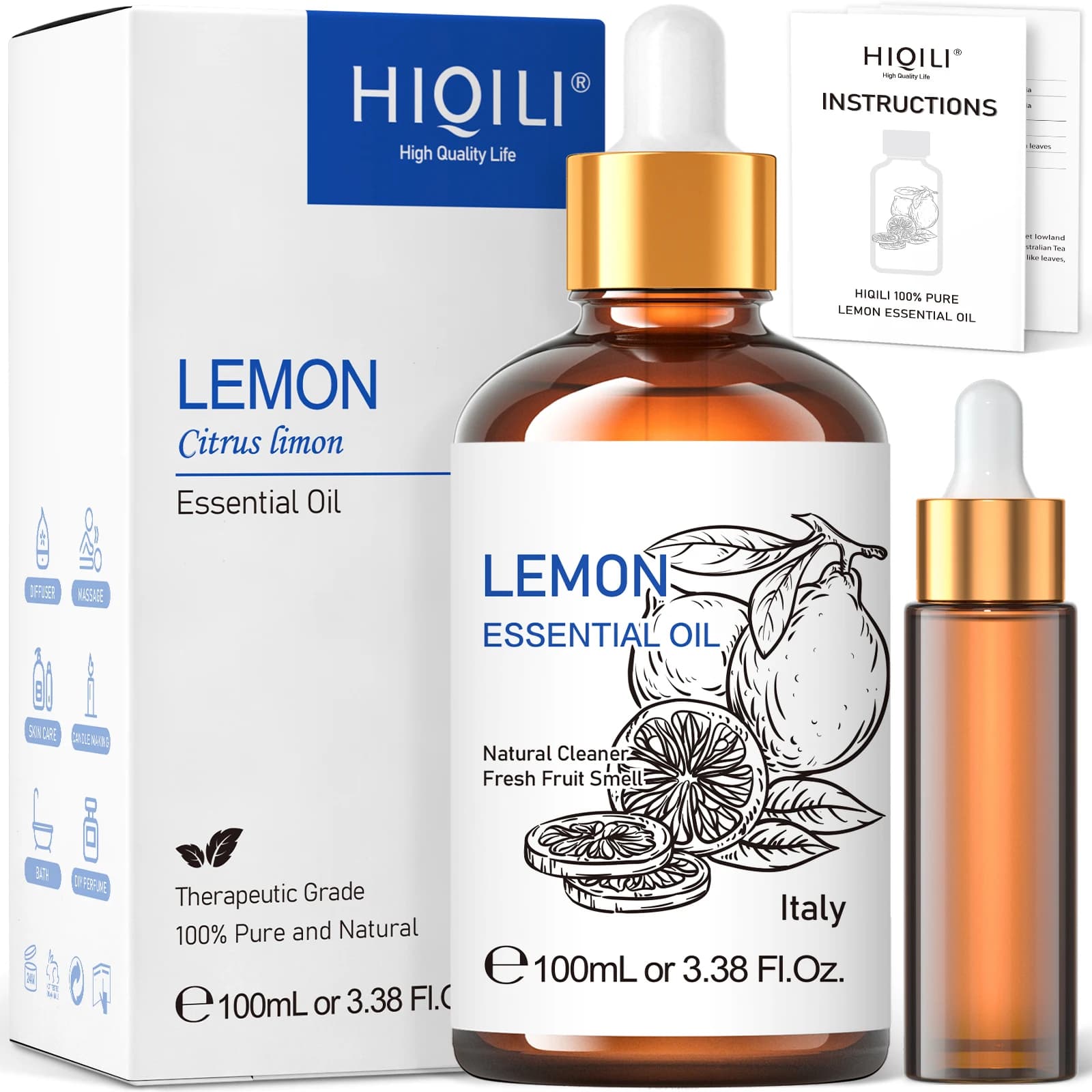 Château d'huile essentielle au citron