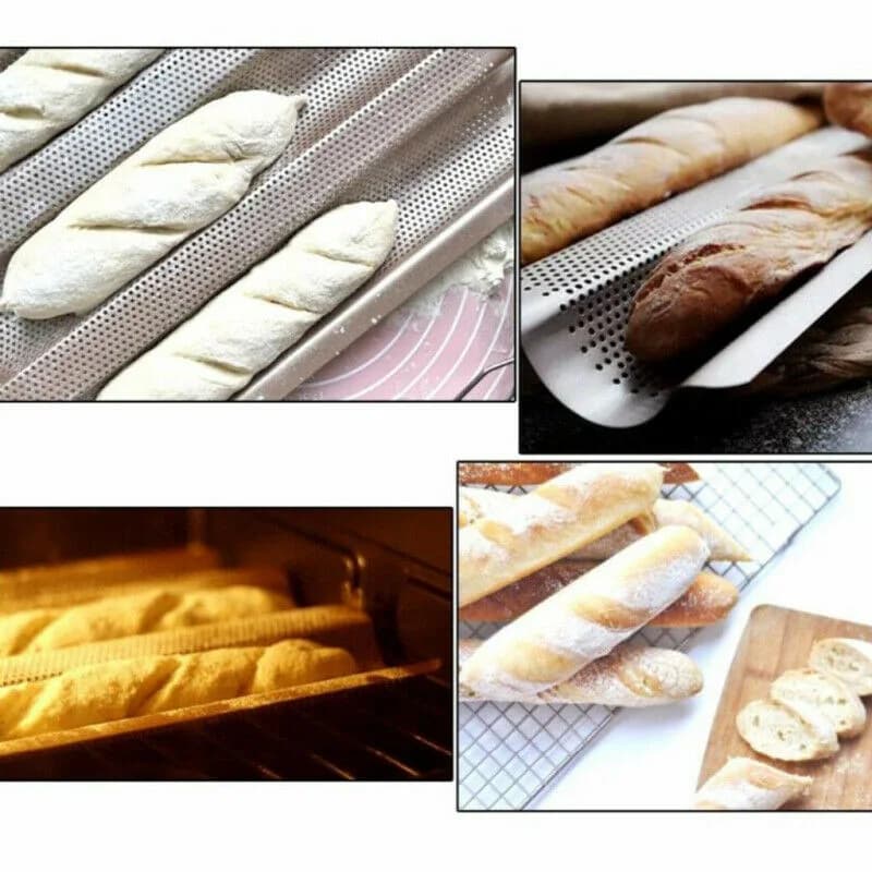Moule à baguette français jxBaking, ustensiles de cuisson, rainure, vagues, moule à gâteau, four à pâtisserie, accessoires de cuisson, outil de grille-pain