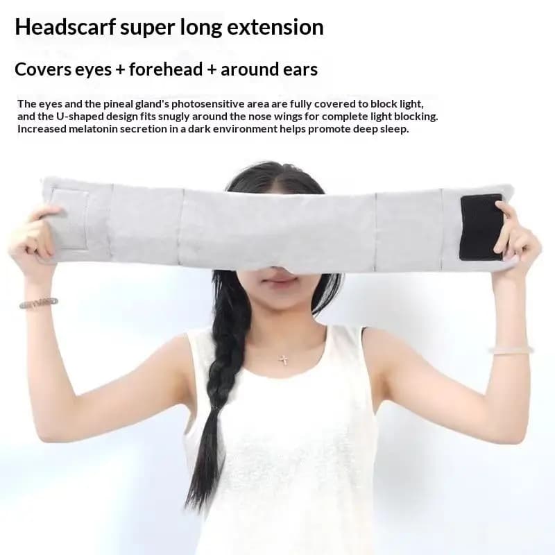 Masque de sommeil lesté anti-lumière, bandeau relaxant pour soulager la fatigue, aide au sommeil pour hommes et femmes (1 pièce)