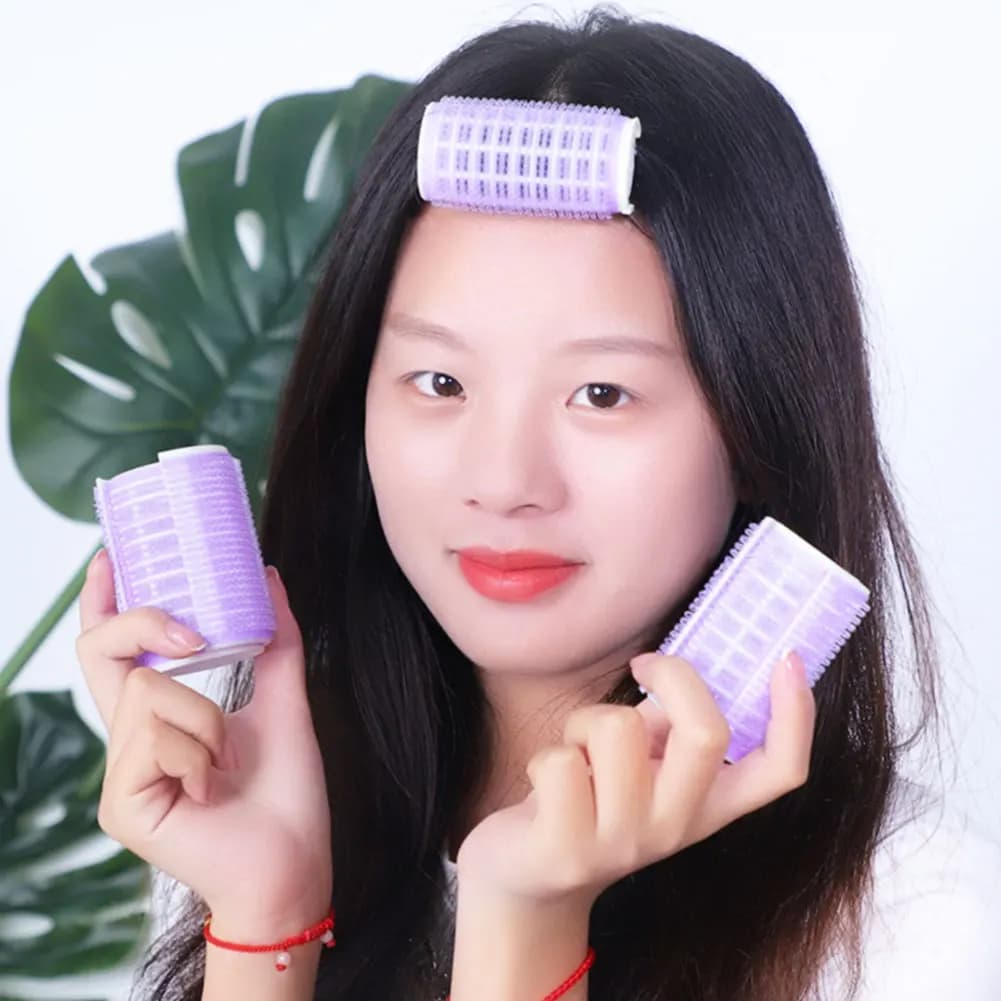 2 pièces 3 tailles coiffure usage domestique bricolage magique grands bigoudis auto-adhésifs style rouleau rouleau bigoudi cheveux femmes outil de beauté