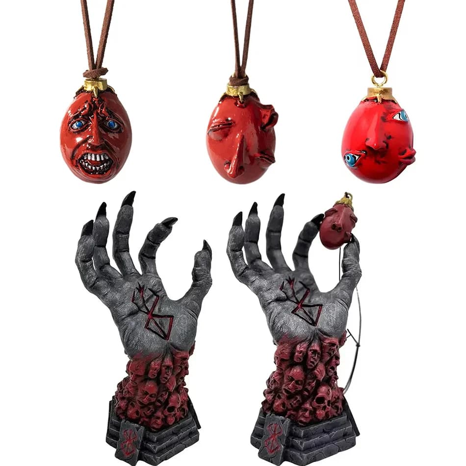 Diable main droite rampage crâne Rune dieu fou mort résine artisanat Statue décoration de la maison accessoires 1 pièces