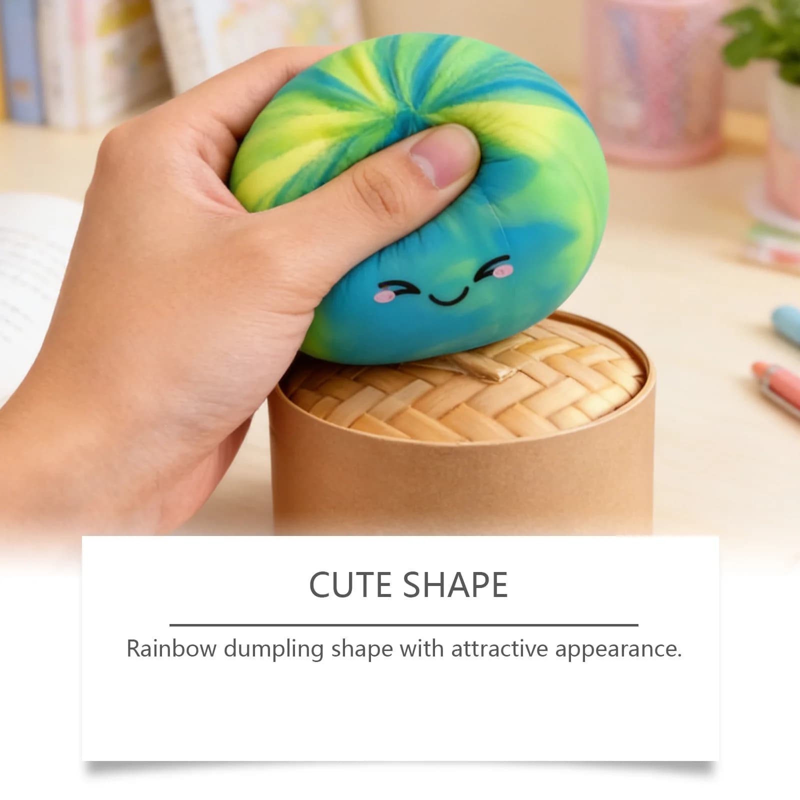 Jouet Squishy en forme de chignon