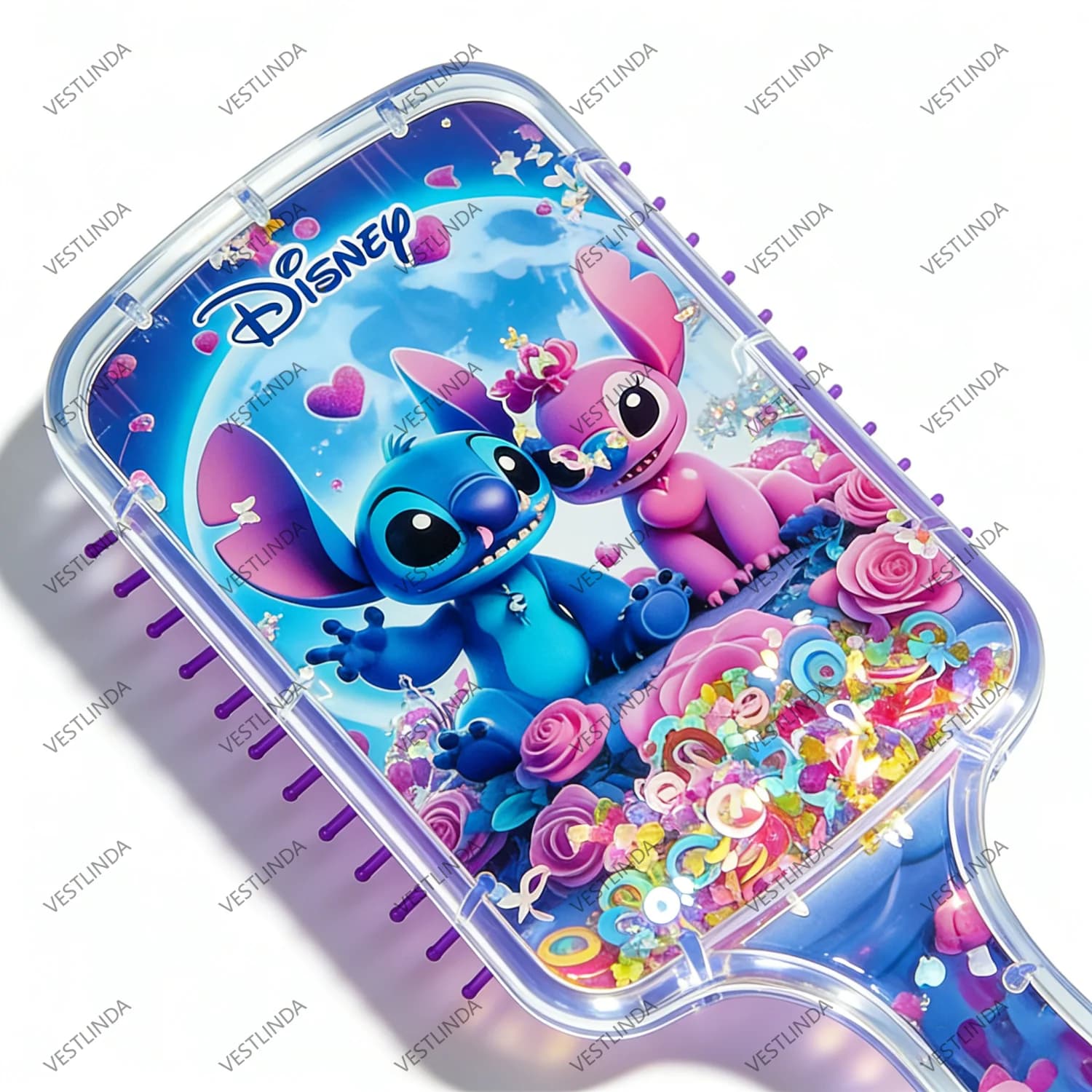 Peigne de massage à coussin d'air Disney Lilo & Stitch, série de peignes à thème dessin animé Stitch, pour filles et étudiantes