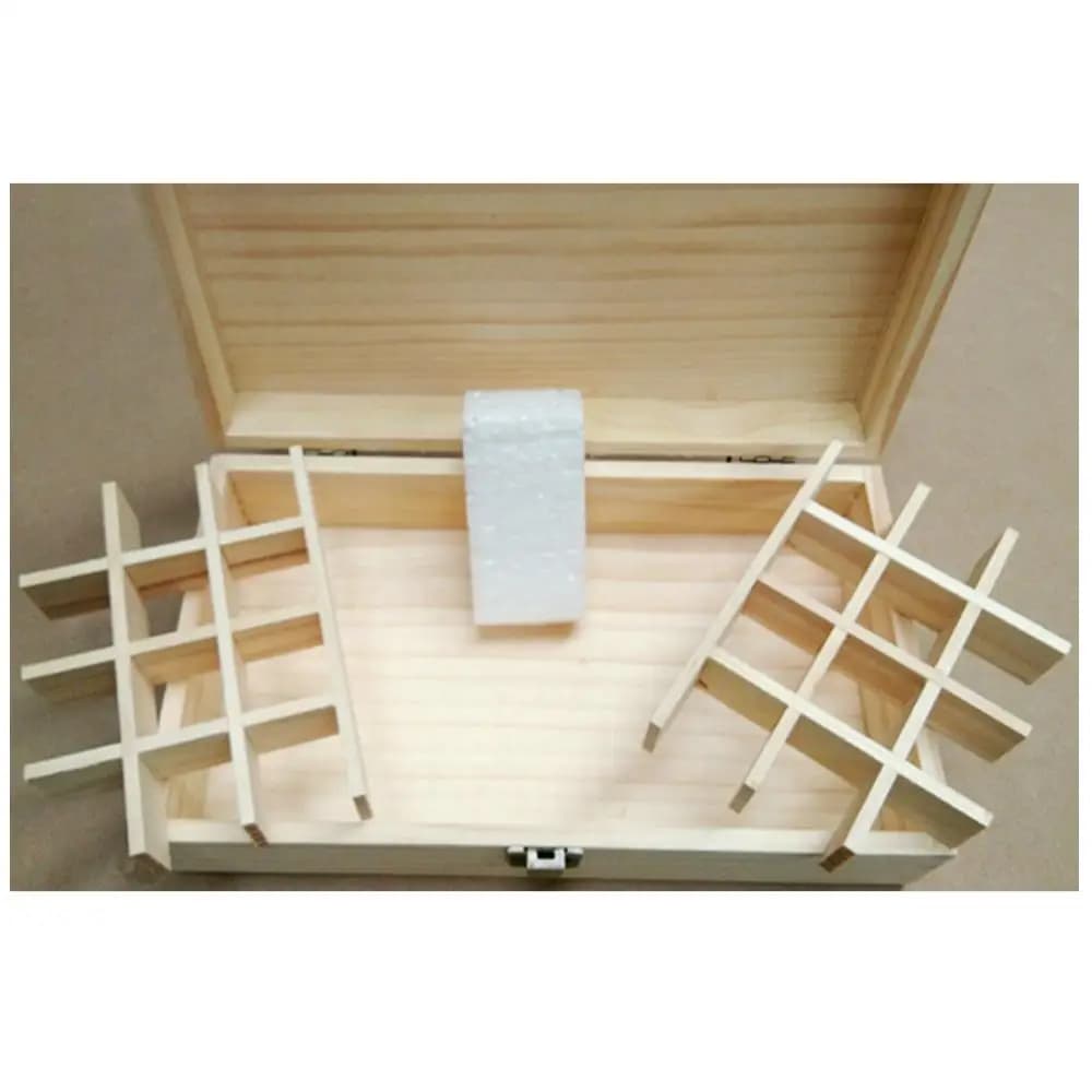 Boîte d'huile essentielle en bois, conteneur organisateur, robuste, léger, excellente savoir-faire, mallette de rangement en bois naturel massif
