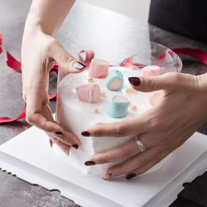 Rouleau de bords de gâteau épais, collier de gâteaux transparents, Mousse, feuilles de gâteaux au chocolat, Film environnant, pâtisserie, outils de Cupcake, 1 rouleau