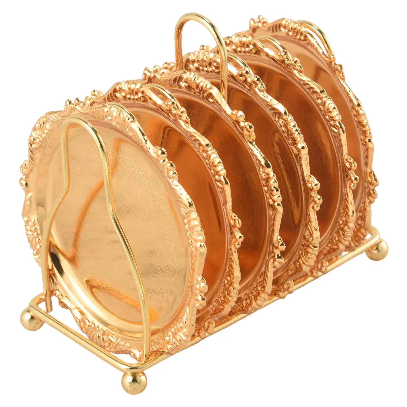 Série ABKJ – Lot de 6 dessous-de-verre créatifs en forme de montagnes russes