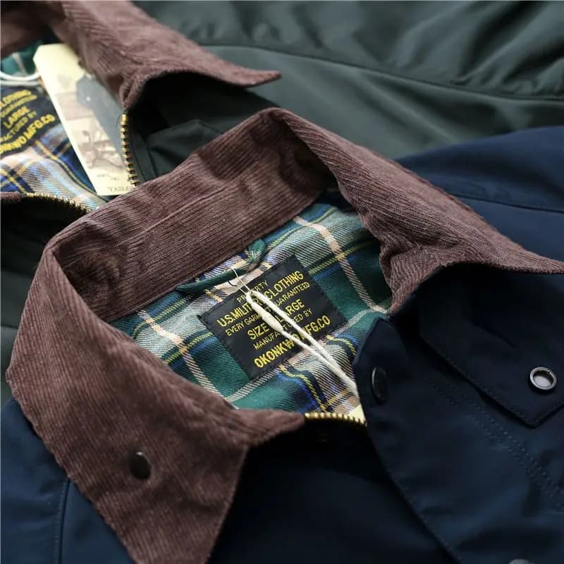 Amekage-Veste coupe-vent britannique imperméable pour homme