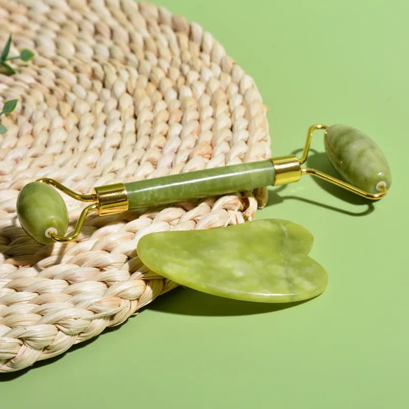 Rouleau de Massage en Jade naturel