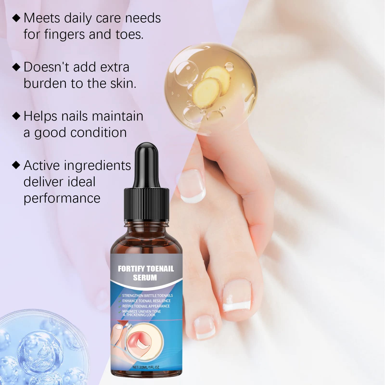 Essence liquide pour le soin des ongles, surface des ongles douce et brillante, hydratant, traitement des ongles des mains et des pieds, lisse les ongles épaissis, soin de la peau des ongles
