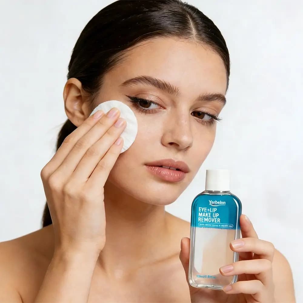 Démaquillant Yeux et Lèvres Non Irritant, Huile Nettoyante Apaisante pour une Élimination en Profondeur du Maquillage, Huile Démaquillante Douce et Rapide