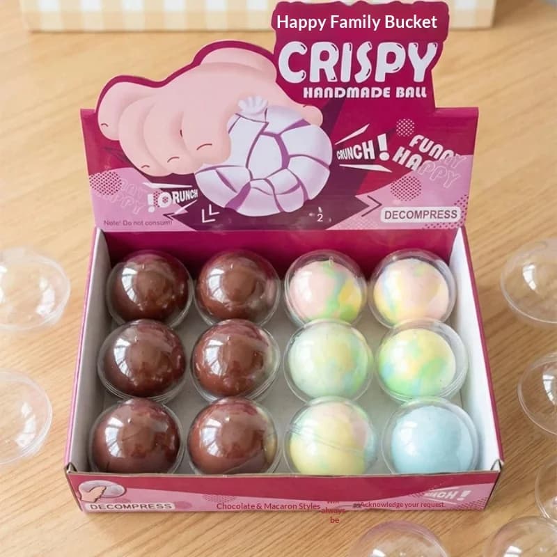 Balle anti-stress sonore ultra-douce en cire, faite à la main, saveur menthe, chocolat noir et matcha, pour adultes