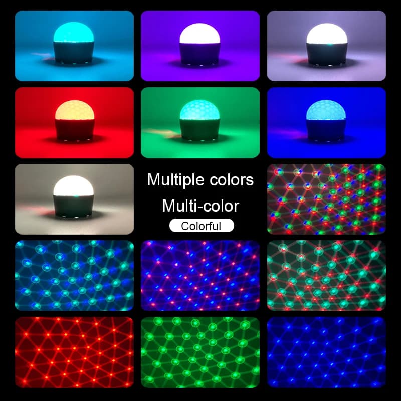 Boule Disco LED RGB pour voiture
