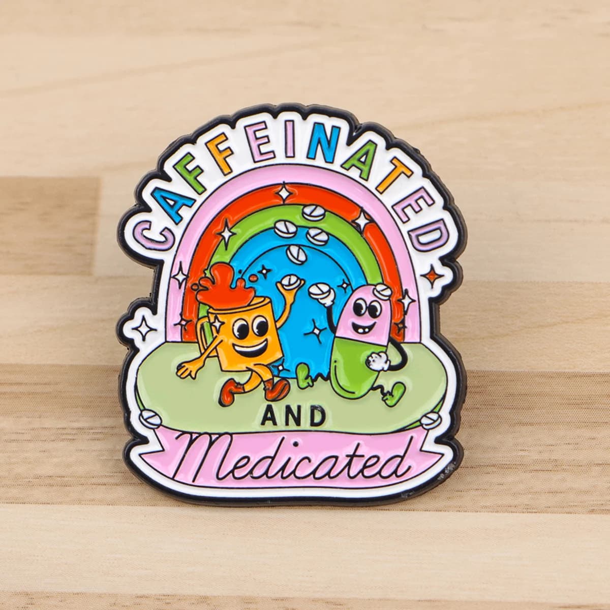 Broches en émail avec citations drôles de TDAH, animaux de dessin animé, chats, Badge à revers sur sac à dos, accessoires pour vêtements, bijoux à la mode, cadeaux