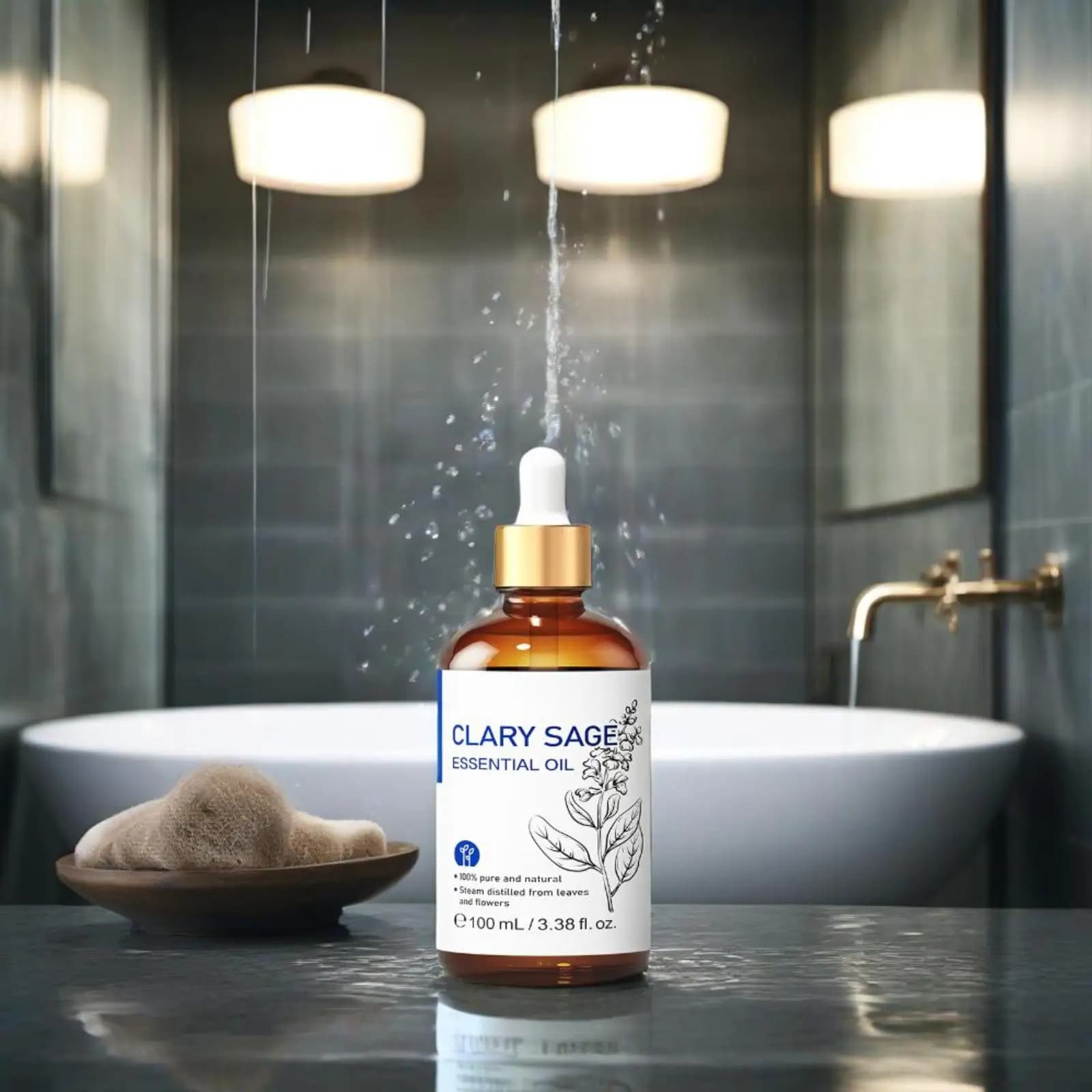 HIQILI huile essentielle de sauge claire 100ml pur naturel basilic noix de muscade pour diffuseur