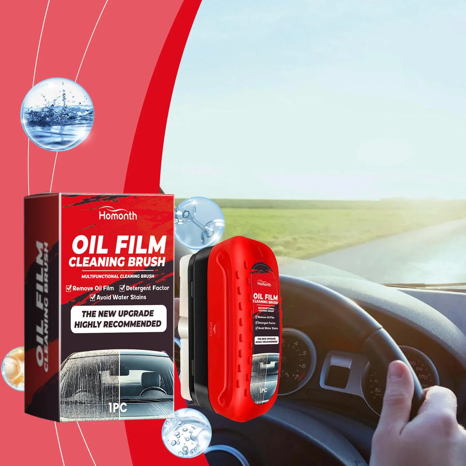 Nettoyant pour film gras sur verre, détachant transparent pour vitres, éliminateur de taches écologique