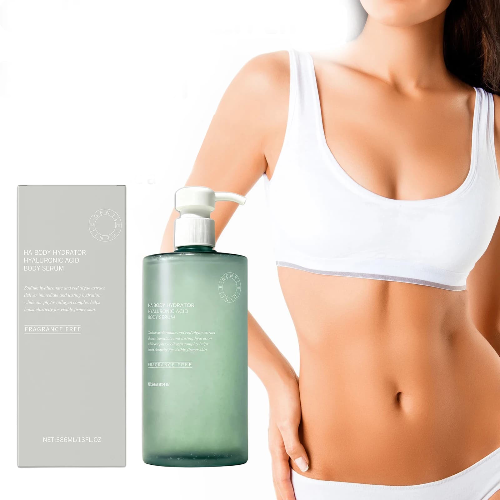 Sérum Corporel à l'Acide Hyaluronique Améliorant la Texture Hydratation Profonde Nourrissant Élasticité de la Peau Fermeté Améliorée Essence Corporelle Non Collante