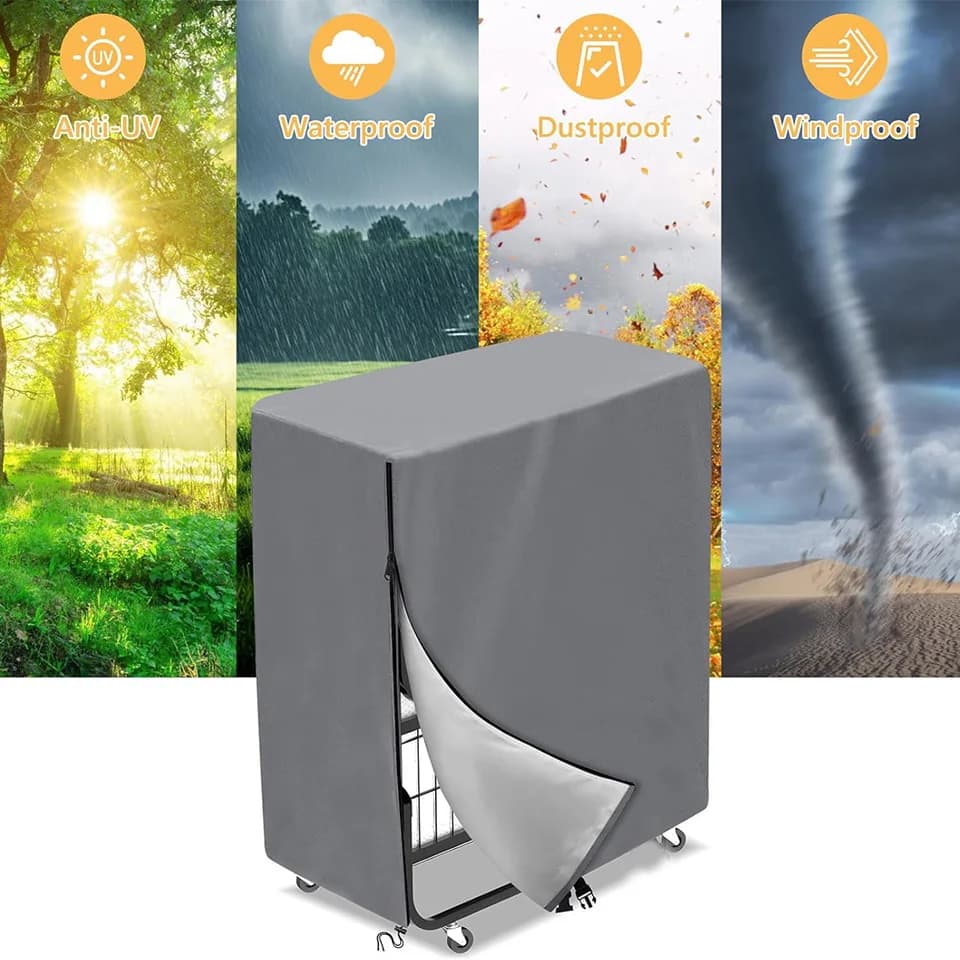 Housse de lit pliante réglable de 38 pouces, housse de rangement avec fermeture éclair et cordon élastique, protection étanche et anti-poussière