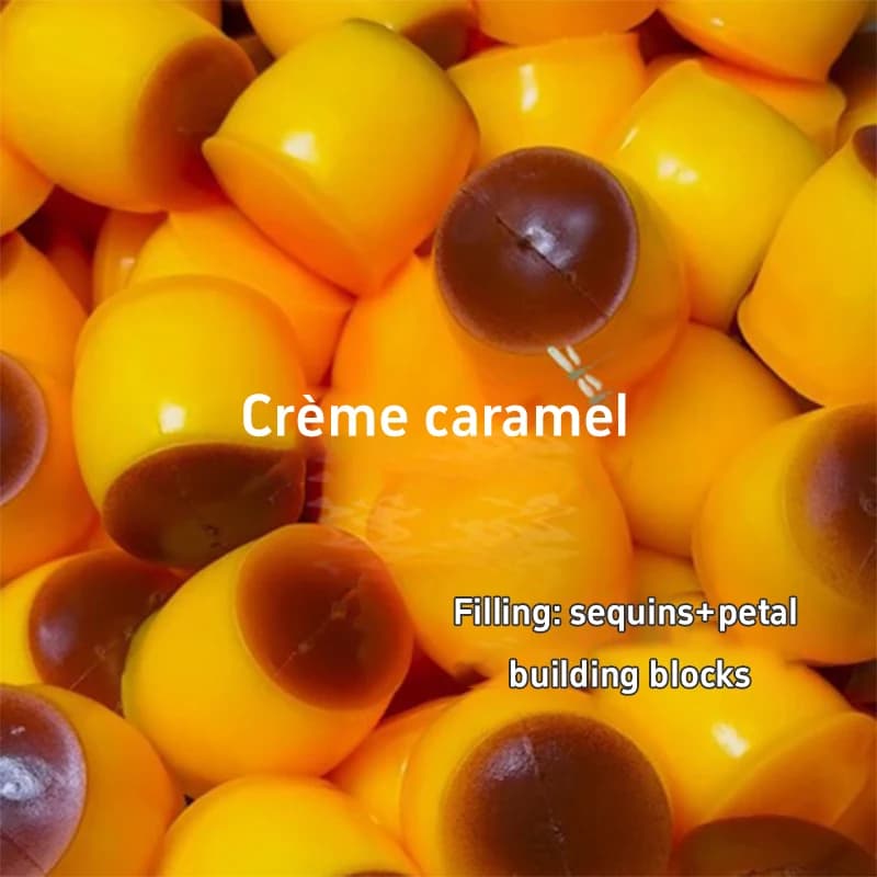 Balle à presser en forme de pudding, caramel croustillant, faite à la main, souple, portable, accessoire anti-stress DIY pour le soulagement du stress et le jeu de bureau mignon